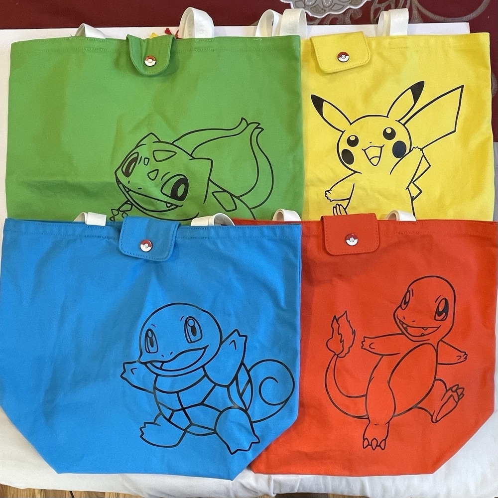 Pokemon X Target Reusable All-in Tote Bags 30th Anniversary COMPLETE SET